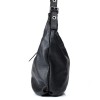 Leather Hobo Slouch Bag Black